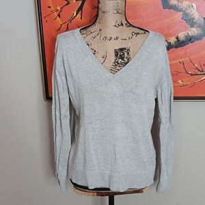 Everlane The Soft Cotton V Neck Knit Sweater Size Small